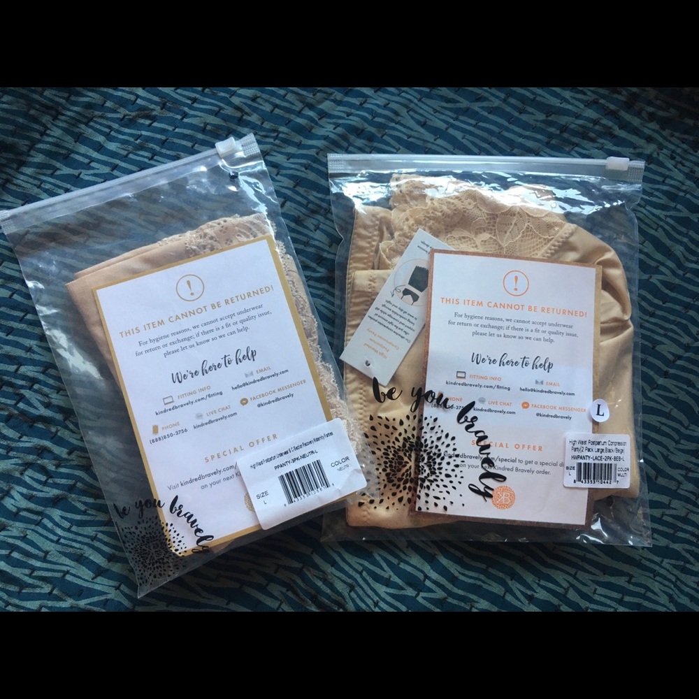 Kindred Bravely Nude Postpartum Recovery Panties L